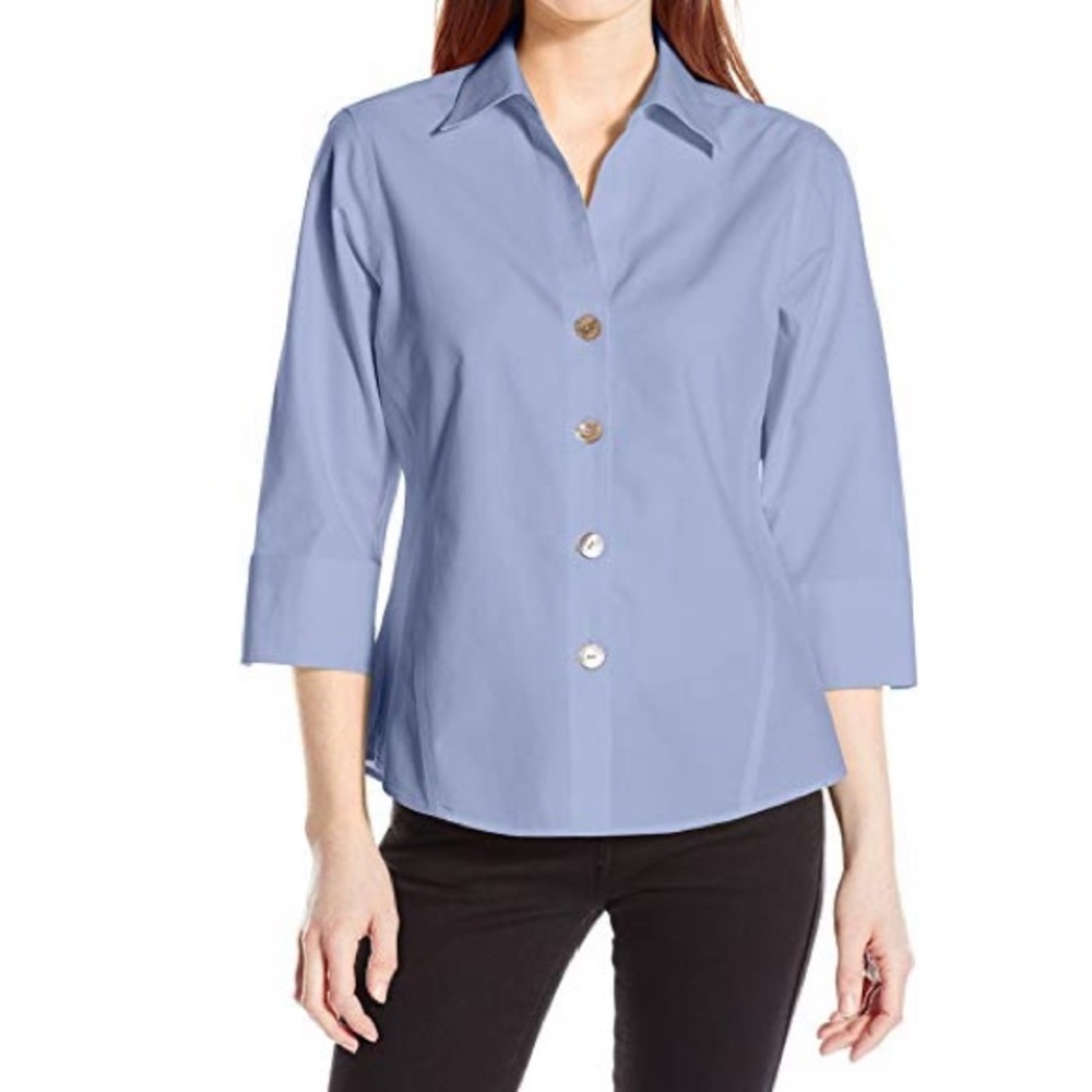 Foxcroft Taylor 3/4 Sleeve non-iron blouse
